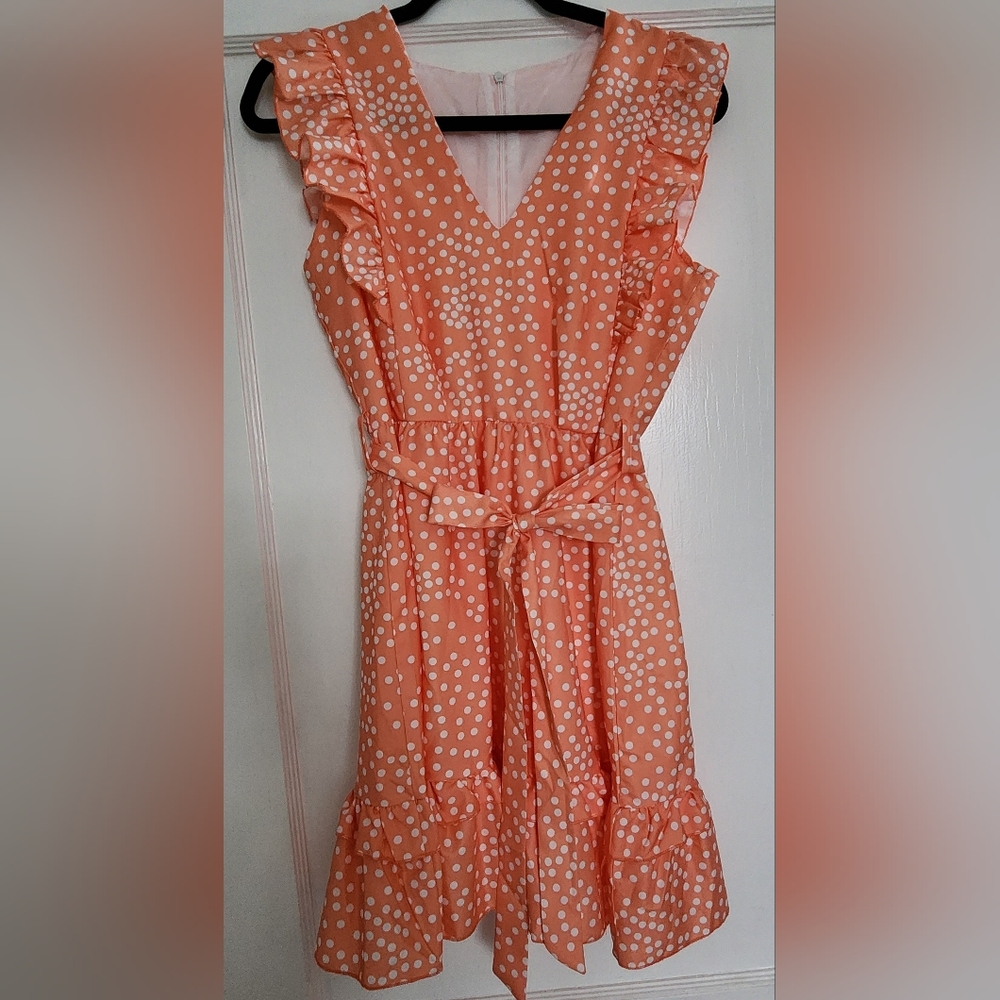 Orange Polka Dot Dress